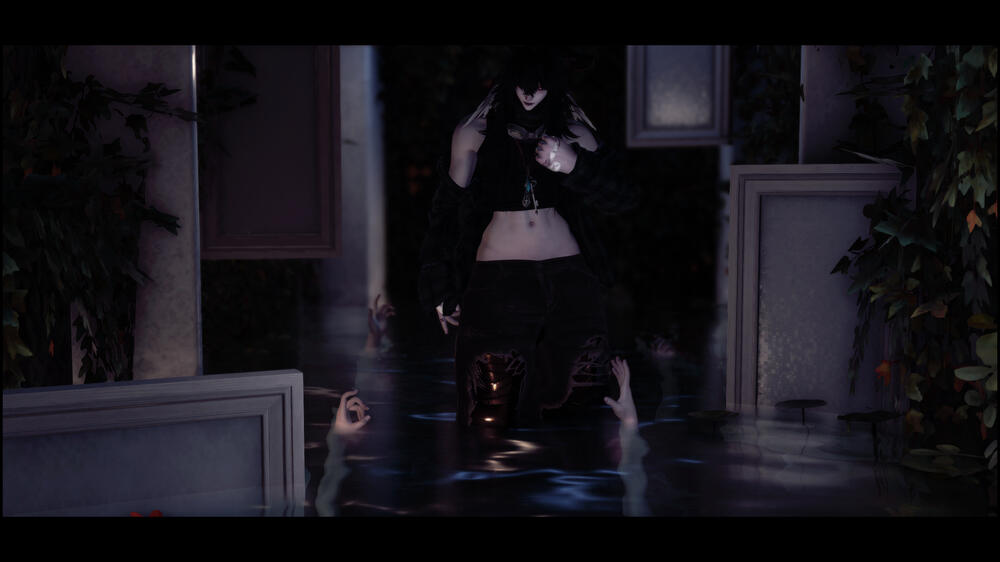 — I wish to mourn the departed. Weeping like rain, to swell the crossing stream.